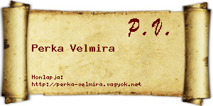 Perka Velmira névjegykártya